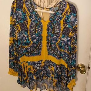 Free People Boho Yellow Top 💛